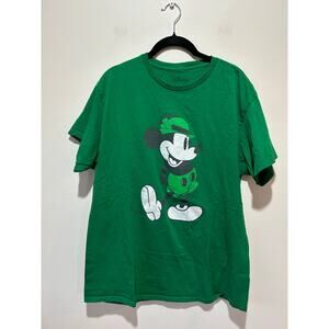 Disney Micky Mouse St. Patrick's Day t shirt womens size L Irish Leprechaun